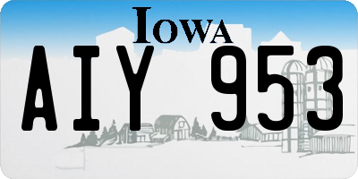 IA license plate AIY953