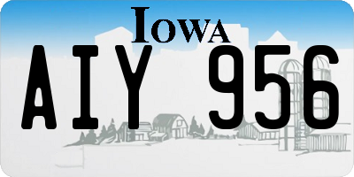 IA license plate AIY956