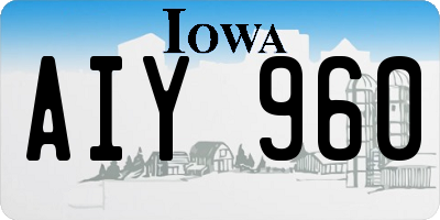 IA license plate AIY960