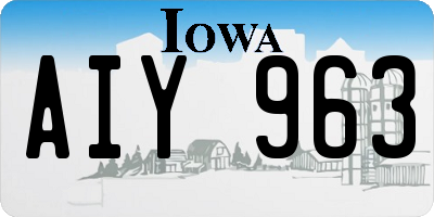 IA license plate AIY963