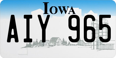 IA license plate AIY965