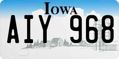 IA license plate AIY968