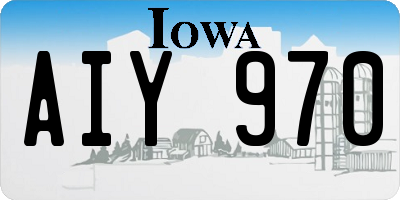 IA license plate AIY970