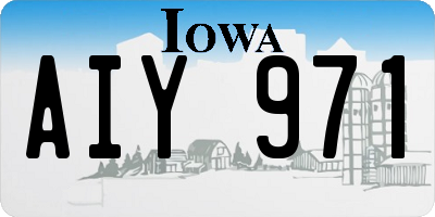 IA license plate AIY971