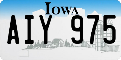 IA license plate AIY975