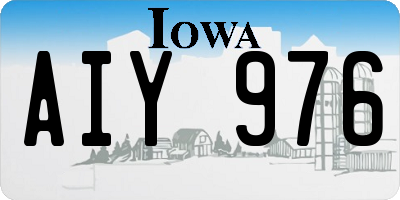 IA license plate AIY976