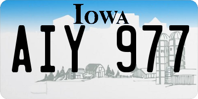 IA license plate AIY977