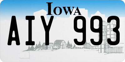 IA license plate AIY993