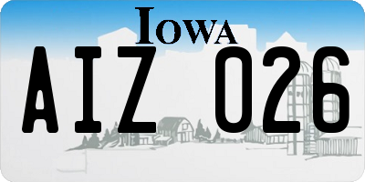 IA license plate AIZ026