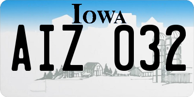 IA license plate AIZ032