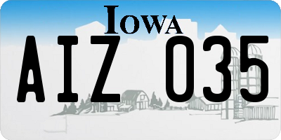 IA license plate AIZ035