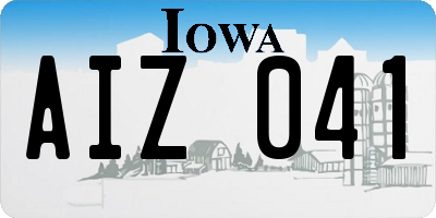 IA license plate AIZ041