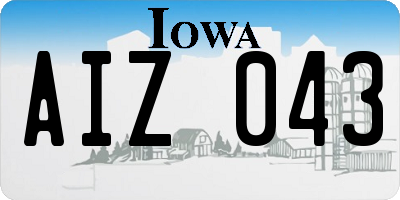 IA license plate AIZ043