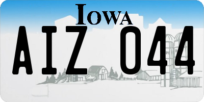 IA license plate AIZ044