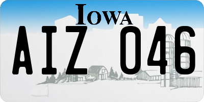 IA license plate AIZ046
