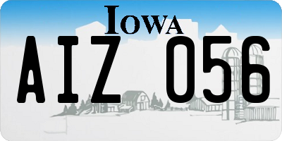 IA license plate AIZ056