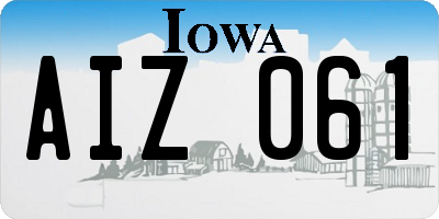 IA license plate AIZ061