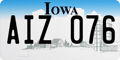 IA license plate AIZ076