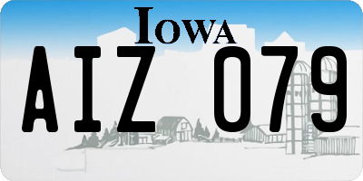 IA license plate AIZ079