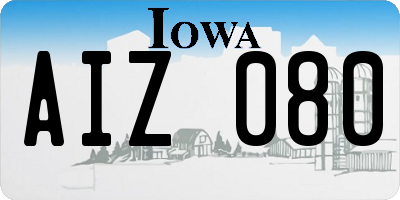 IA license plate AIZ080