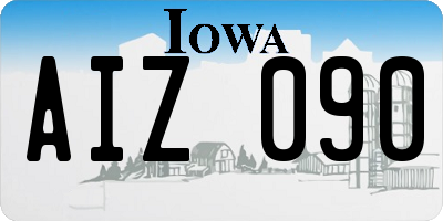 IA license plate AIZ090