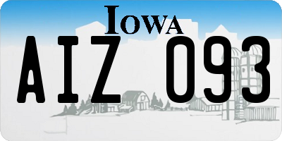 IA license plate AIZ093