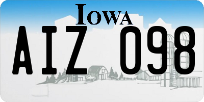 IA license plate AIZ098