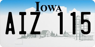 IA license plate AIZ115
