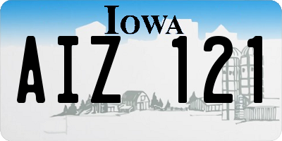 IA license plate AIZ121