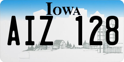 IA license plate AIZ128