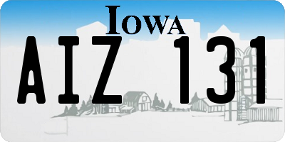 IA license plate AIZ131