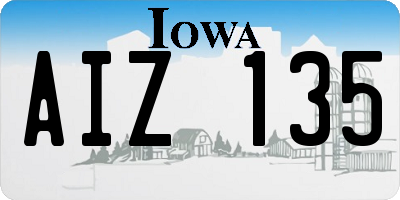 IA license plate AIZ135