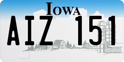 IA license plate AIZ151