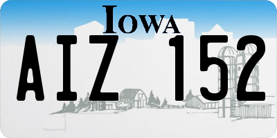 IA license plate AIZ152