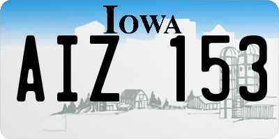 IA license plate AIZ153