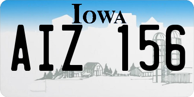 IA license plate AIZ156