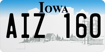 IA license plate AIZ160