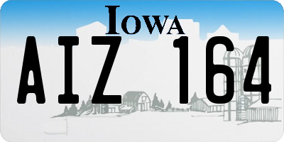 IA license plate AIZ164