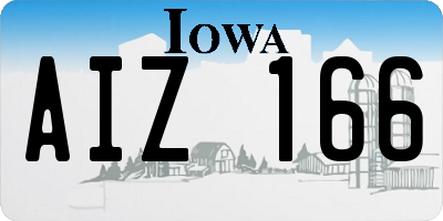 IA license plate AIZ166