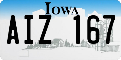 IA license plate AIZ167
