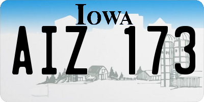 IA license plate AIZ173