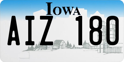 IA license plate AIZ180