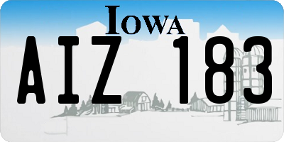 IA license plate AIZ183