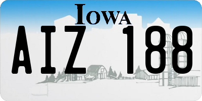 IA license plate AIZ188