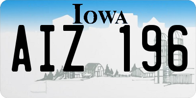IA license plate AIZ196
