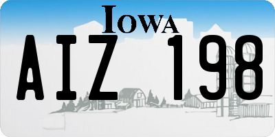 IA license plate AIZ198