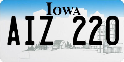 IA license plate AIZ220
