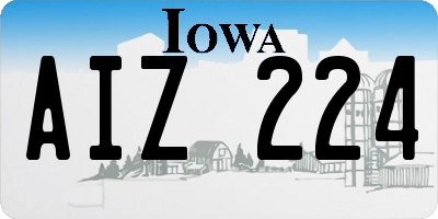 IA license plate AIZ224