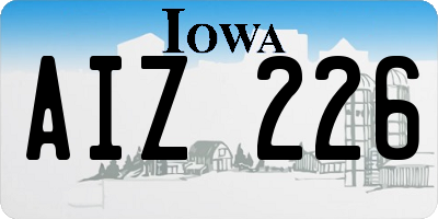IA license plate AIZ226