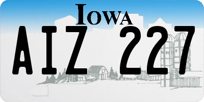 IA license plate AIZ227